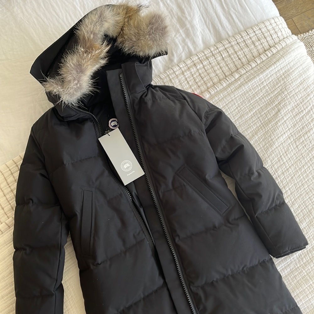 Brand new (with tags) black Canada Goose coat in size S